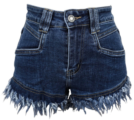 Jeans shorts sfrangiato