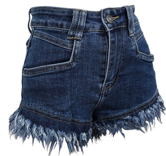 Jeans shorts sfrangiato