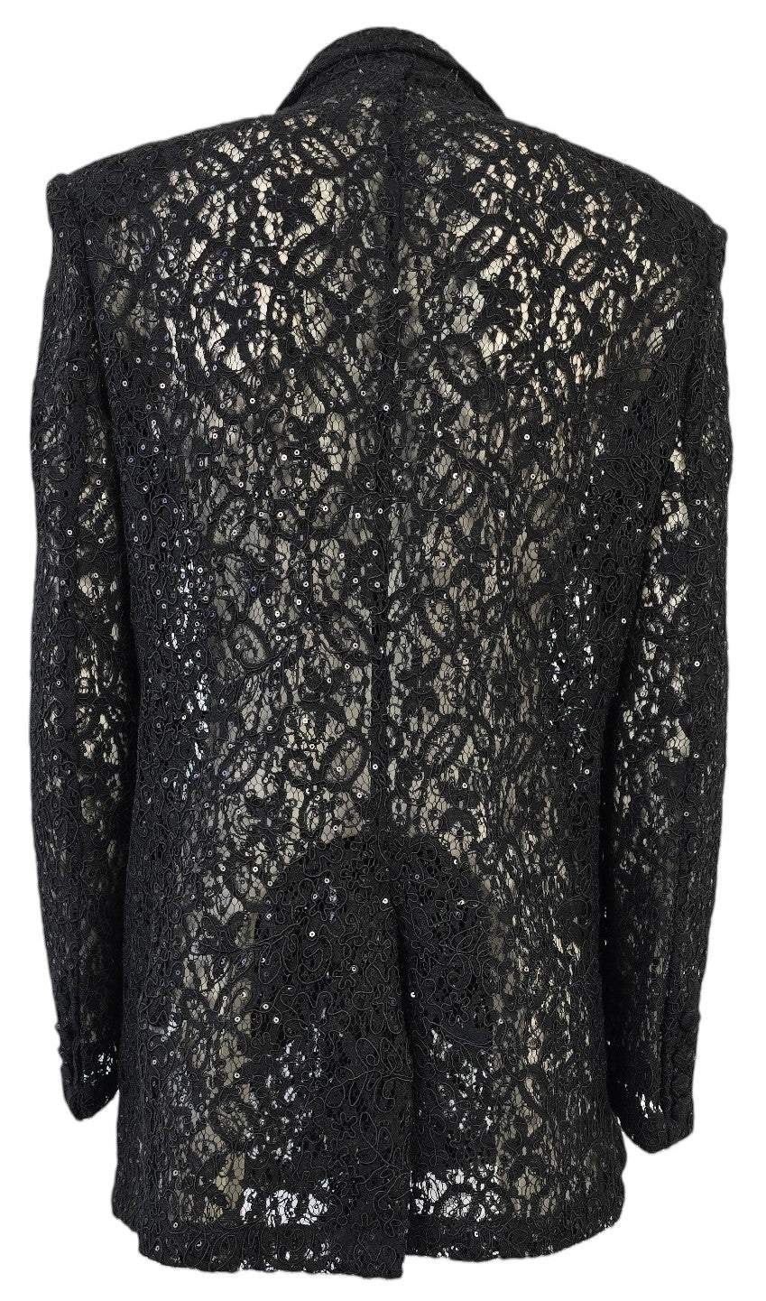 Blazer nero in pizzo
