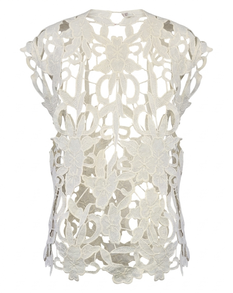 Gilet traforato con Perle