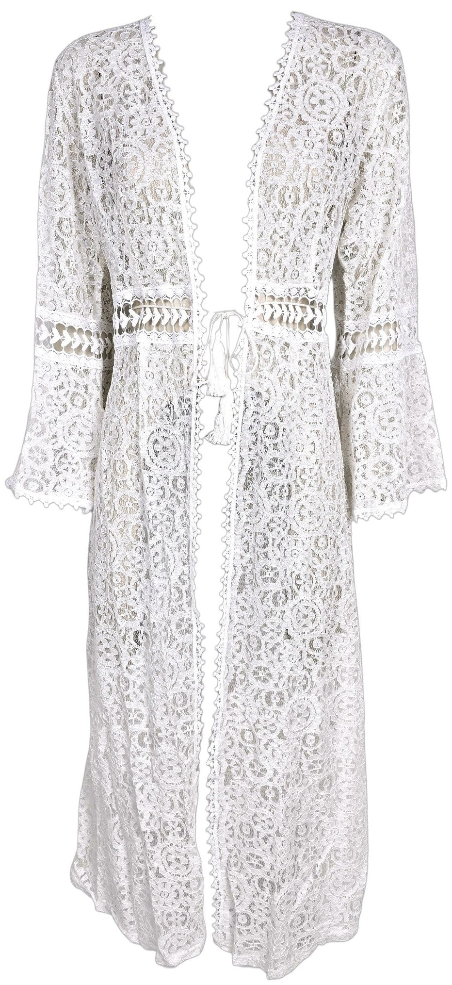 Kimono in pizzo bianco