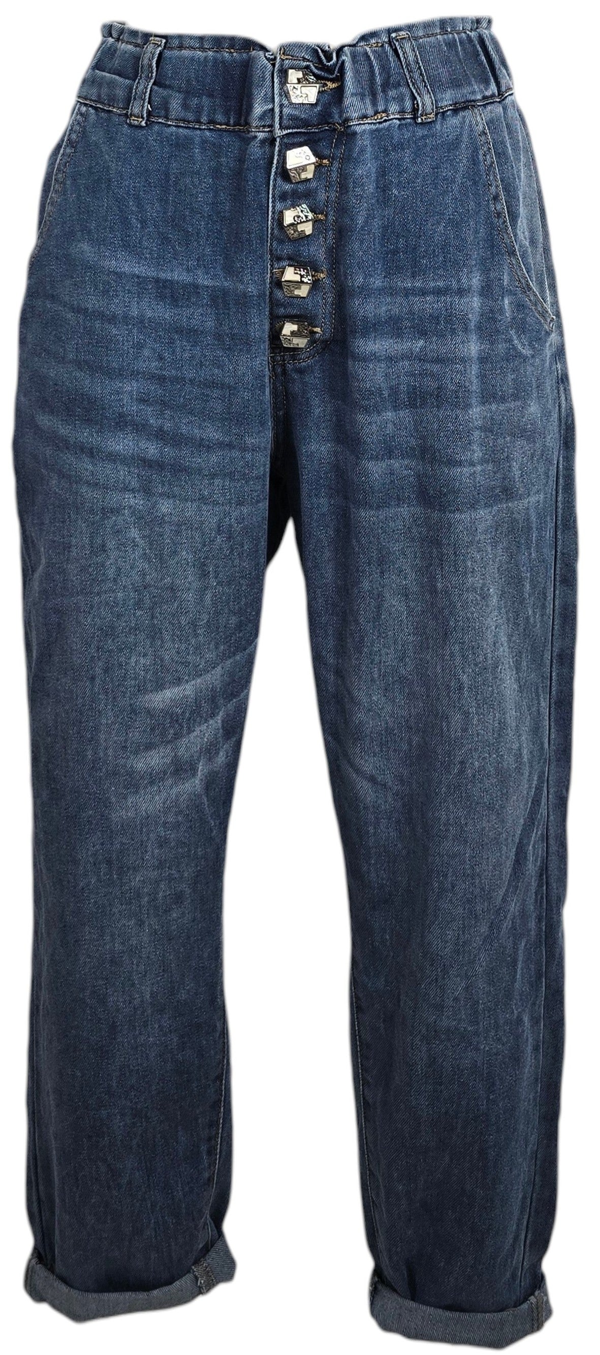 Jeans con bottoni