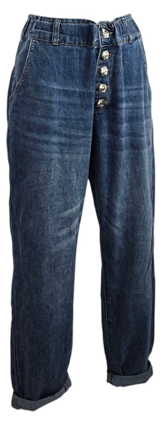 Jeans con bottoni