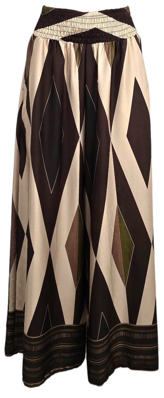 Pantalone a palazzo effetto raso