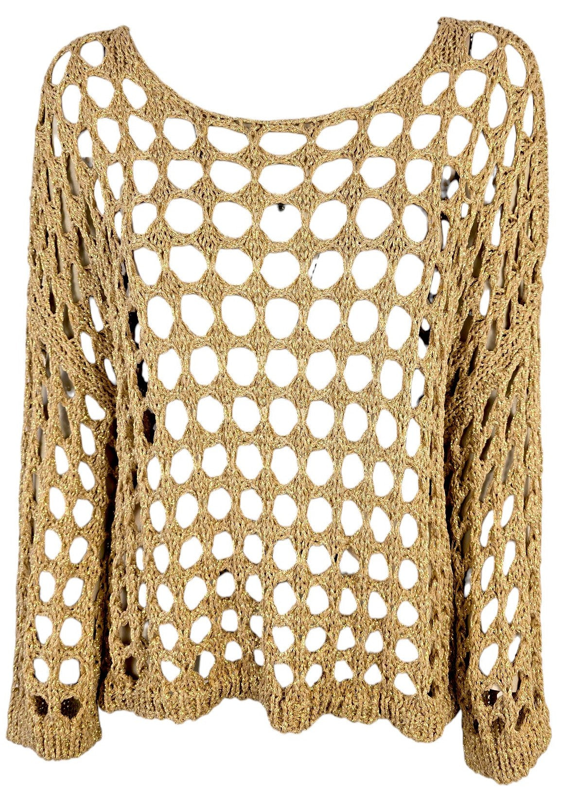 Maglia traforata oro