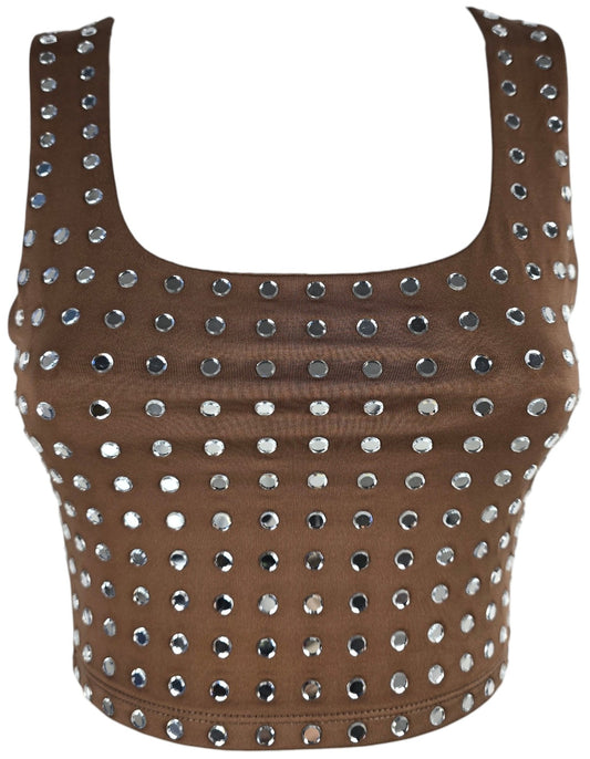 Canotta con strass