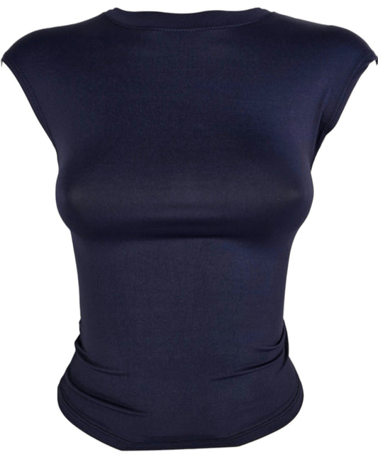Maglia scollata blue