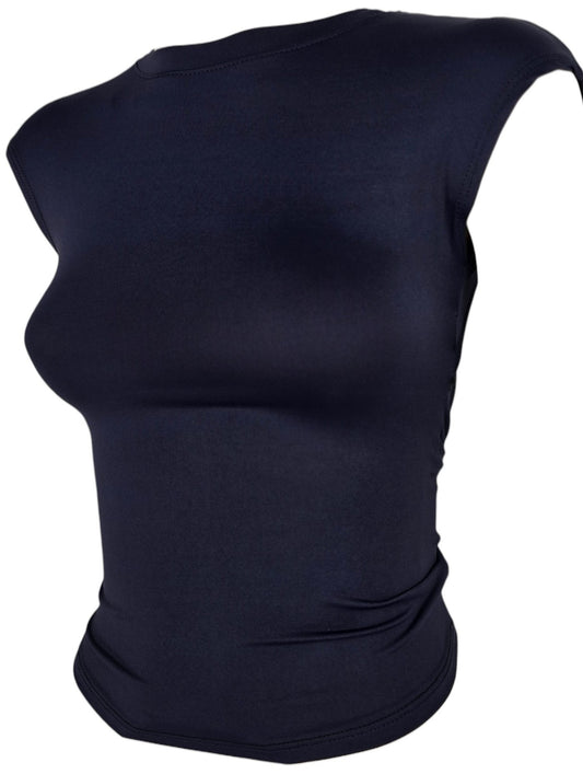 Maglia scollata blue