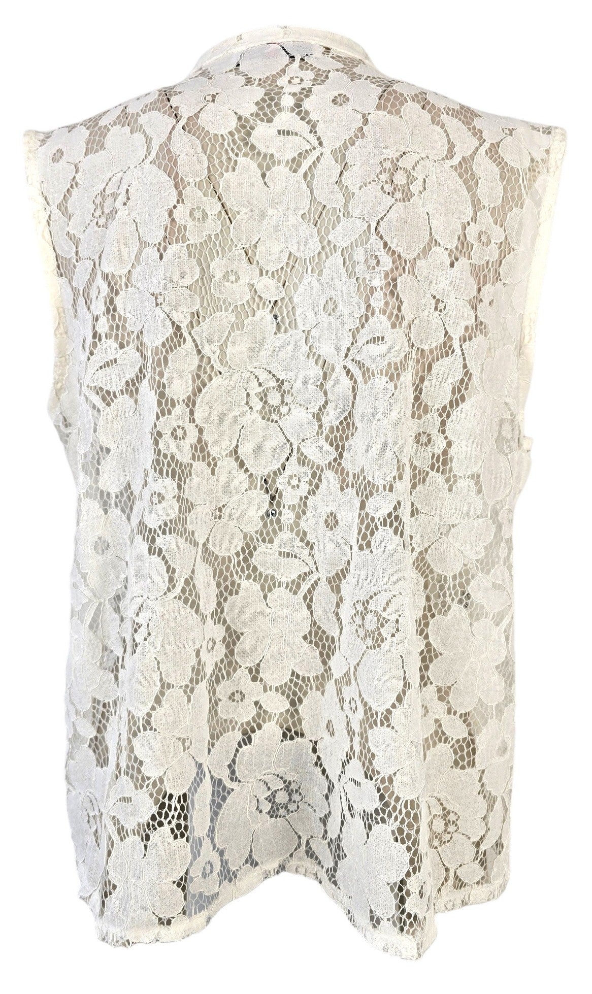 Camicia con volant in pizzo