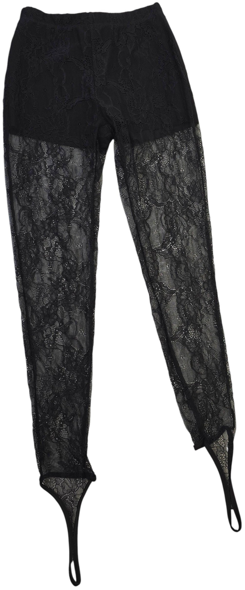 Leggings in pizzo con anello