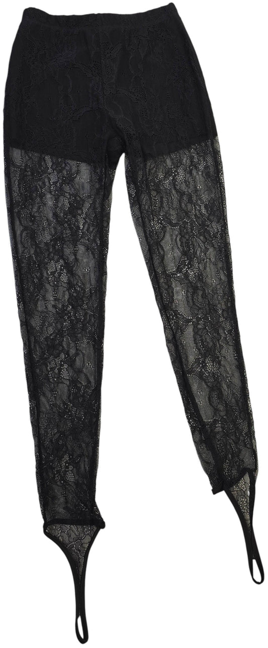 Leggings in pizzo con anello