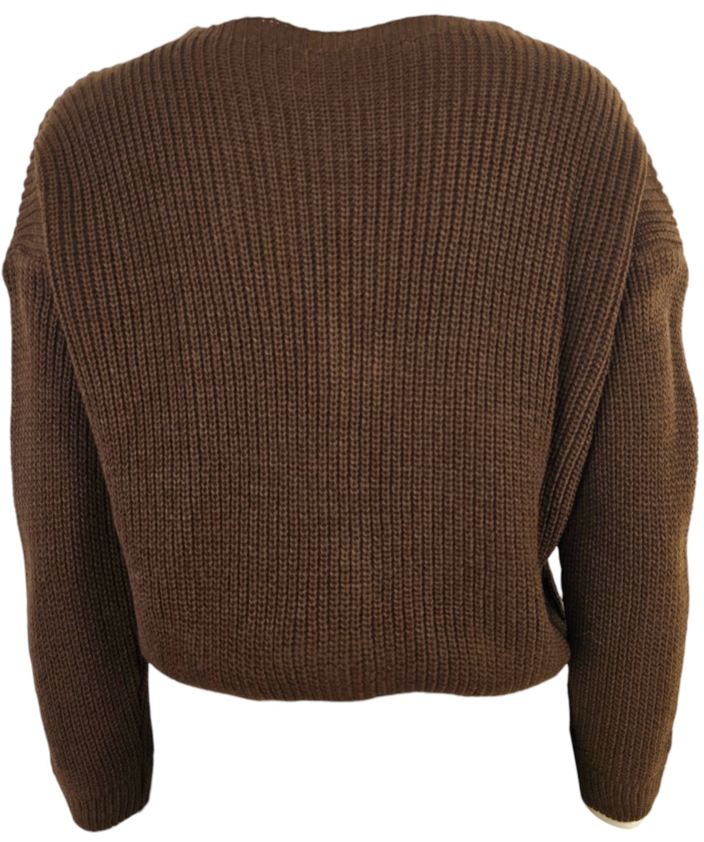 Cardigan a Coste con Bottoni Gioiello