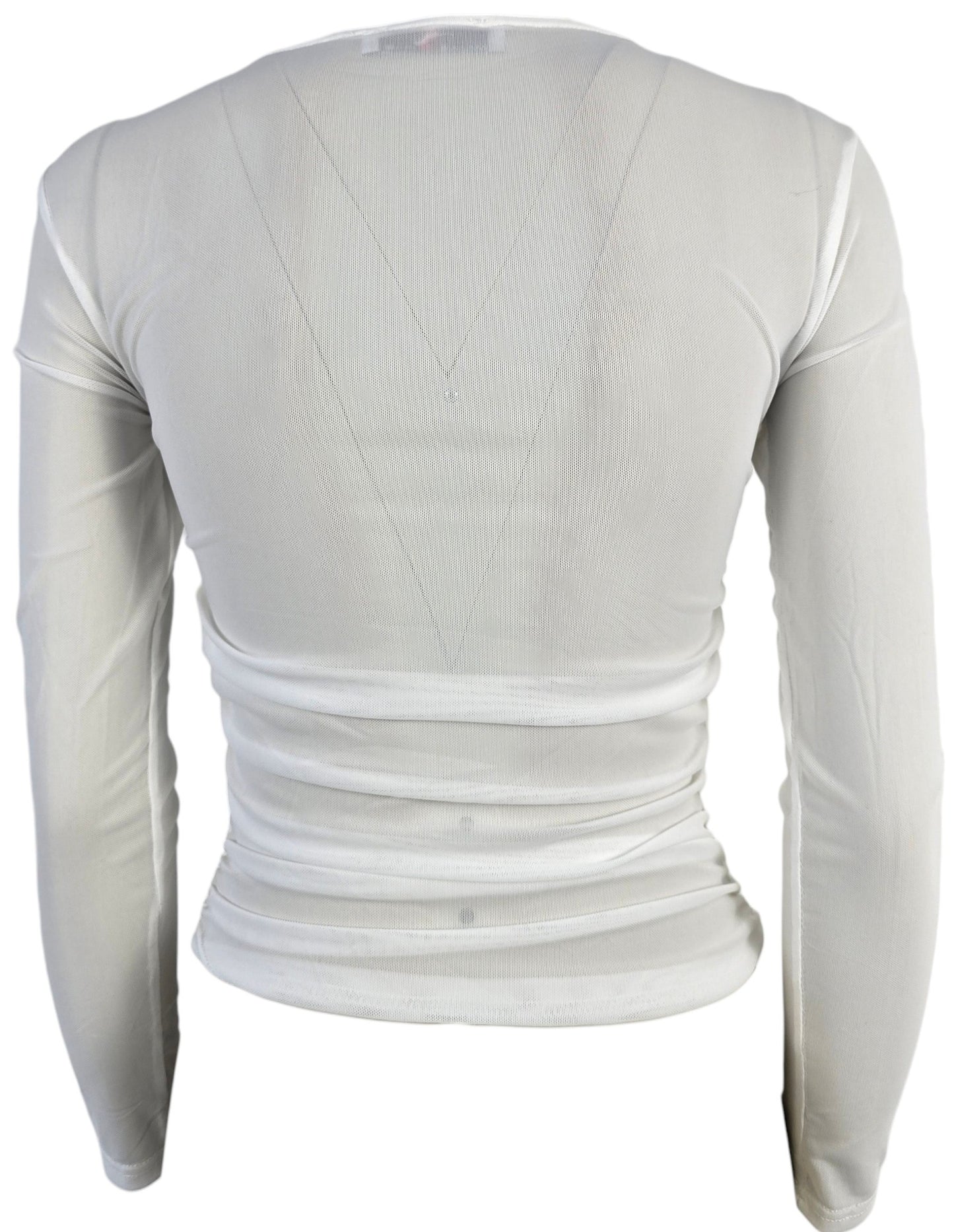 Maglia in tulle con drappeggio