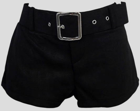 Pantaloncino in velluto con cintura