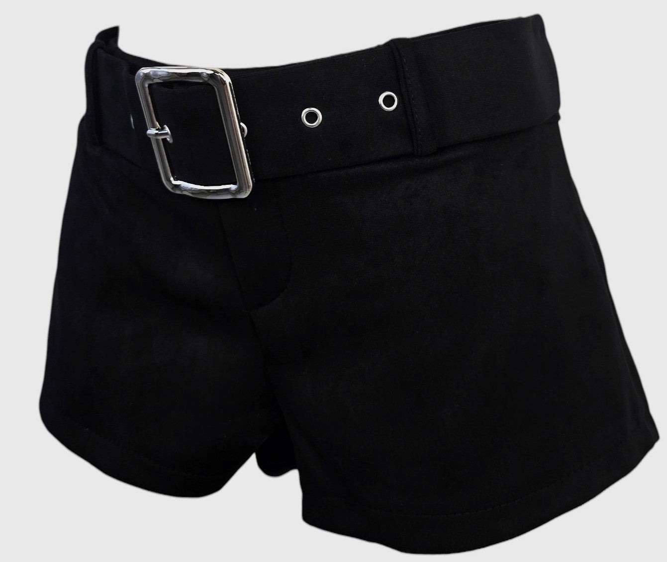 Pantaloncino in velluto con cintura