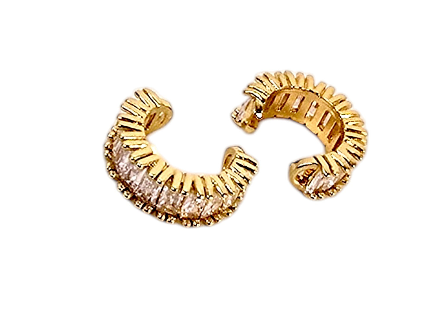Orecchini Cuff con Castoni di Zirconi