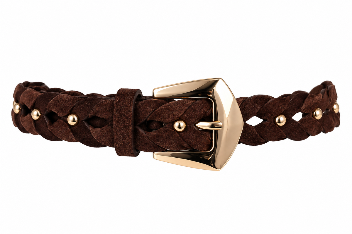 Cintura intrecciata marrone