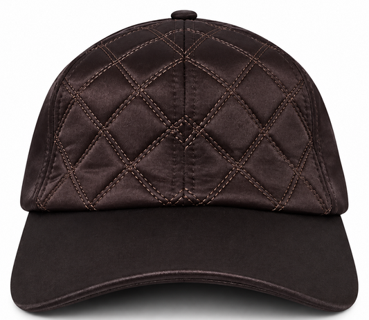 Cappellino con visiera in tessuto lucido