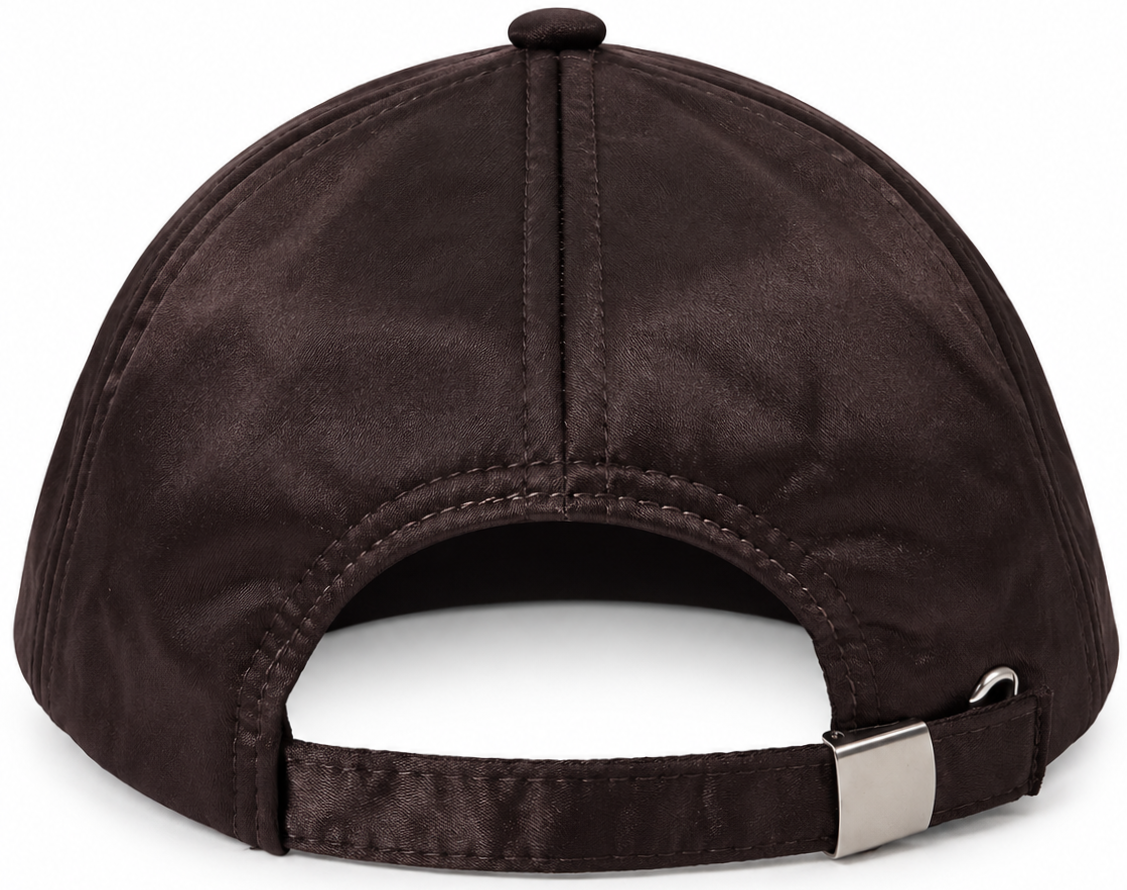 Cappellino con visiera in tessuto lucido