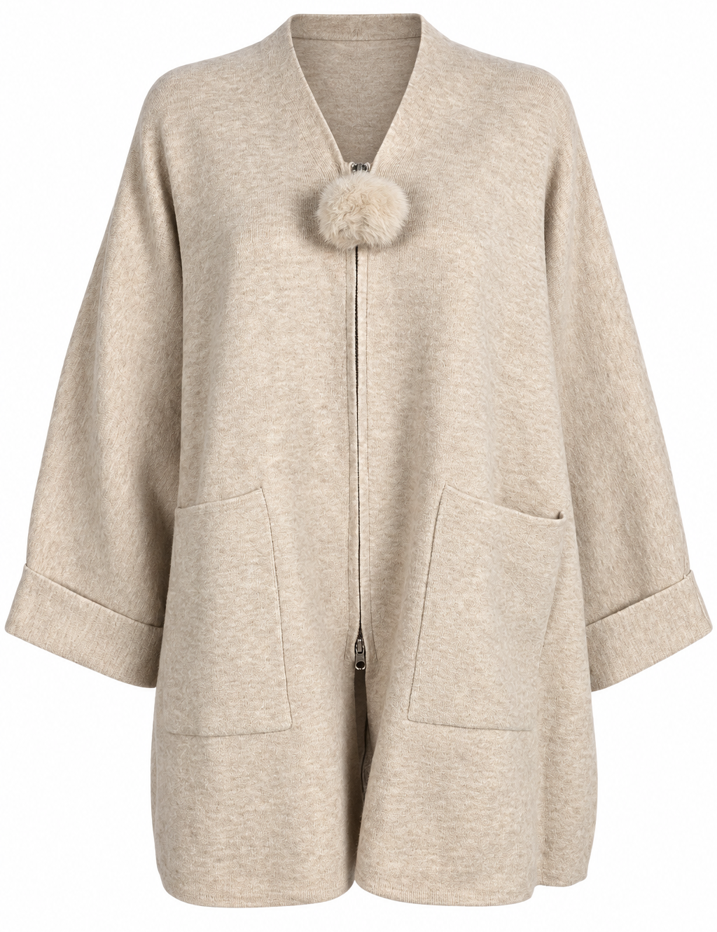 Cardigan con pompon