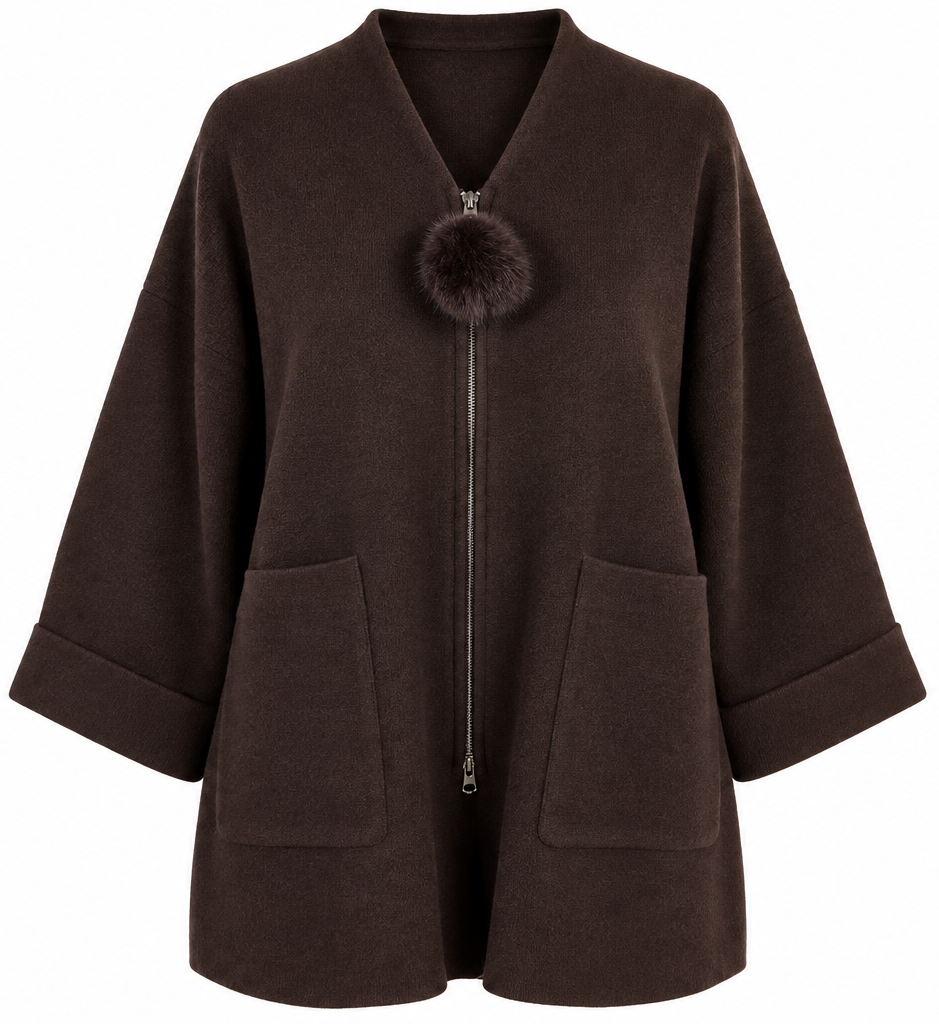 Cardigan con pompon