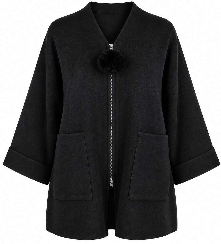 Cardigan con pompon