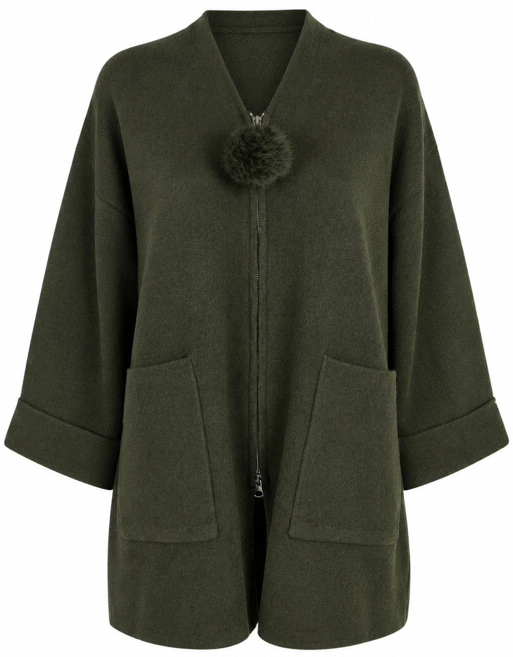 Cardigan con pompon