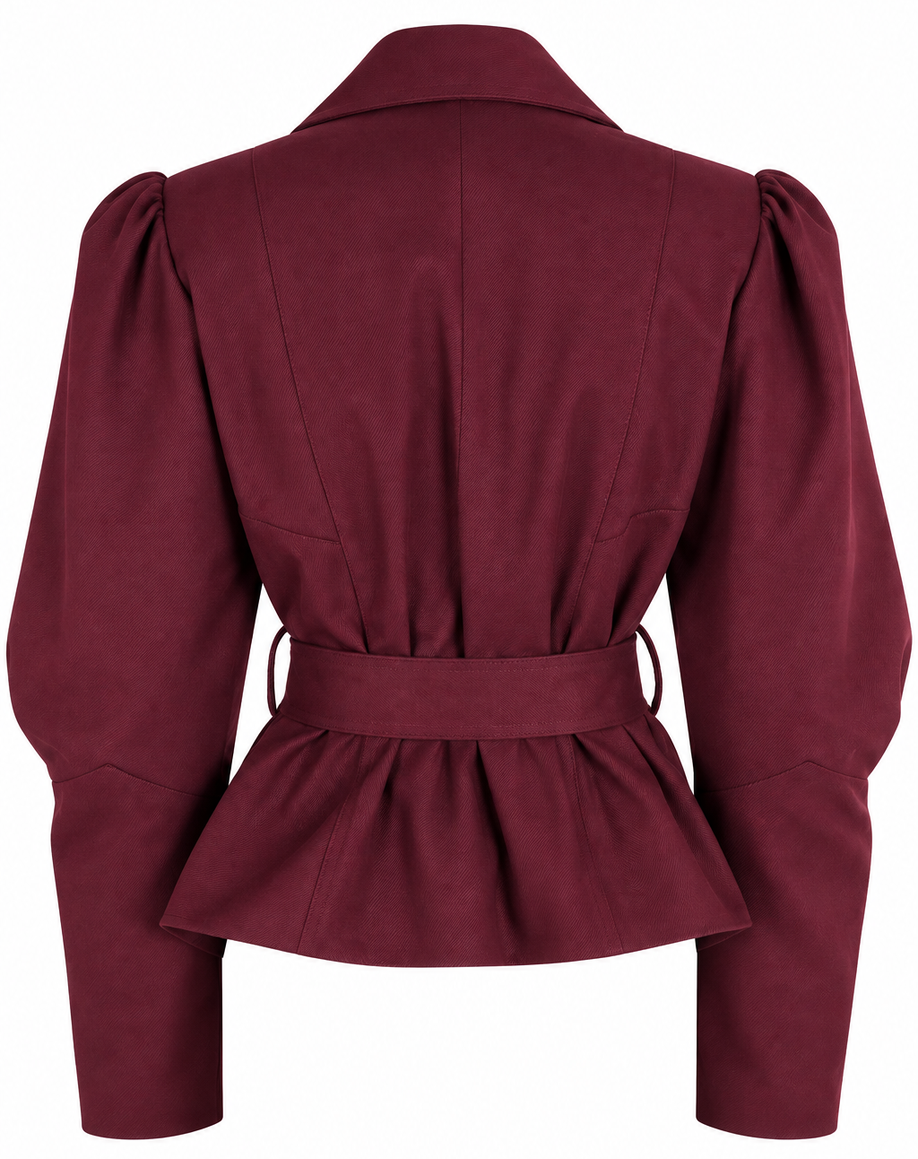 Giacca bordeaux con cintura