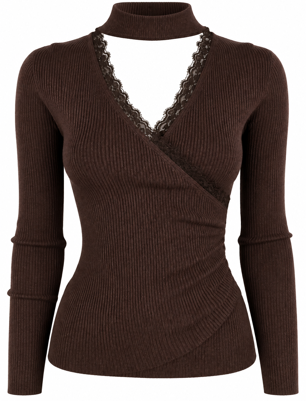 Maglia bordeaux a coste