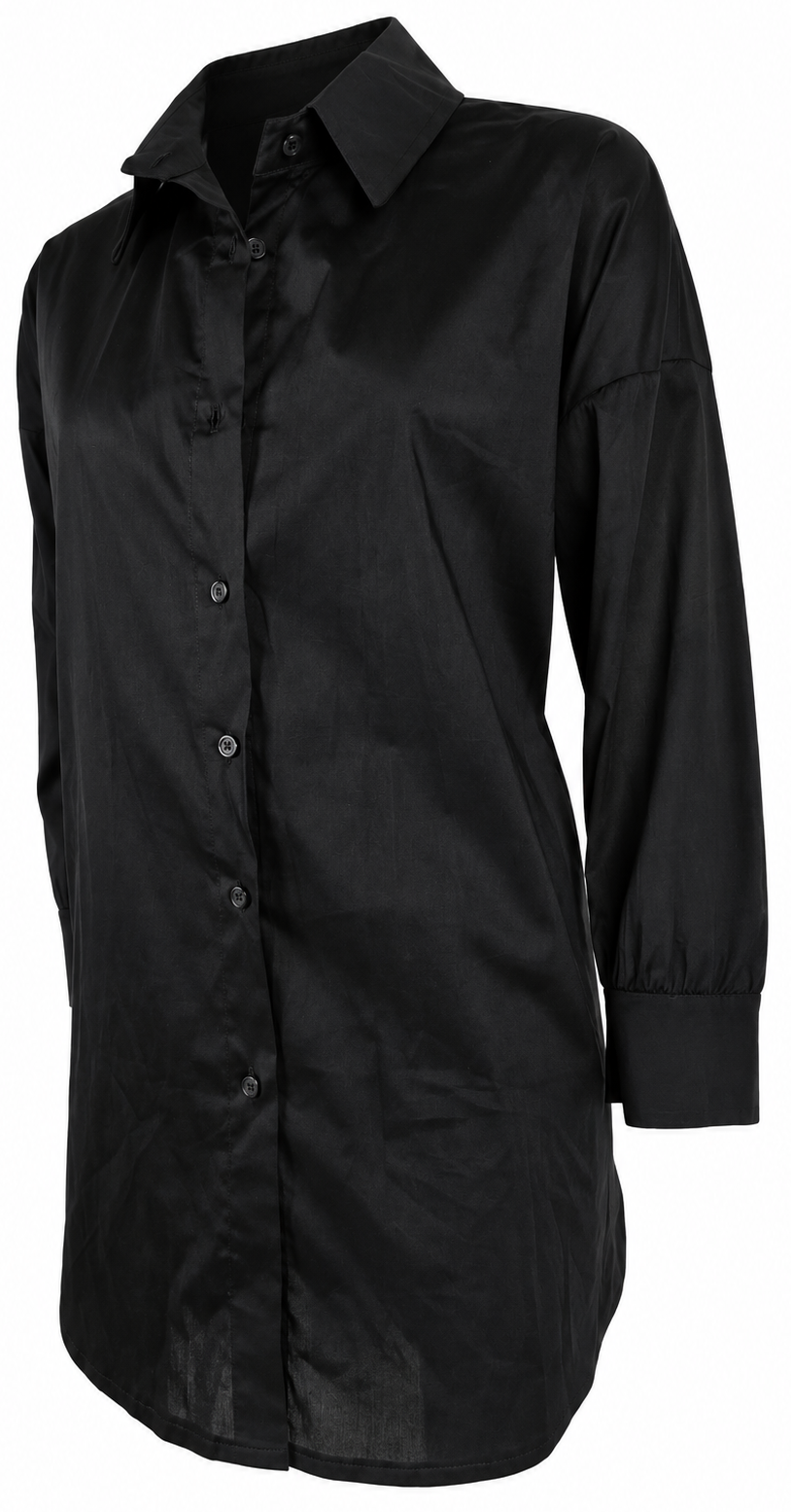 Camicia lunga nera