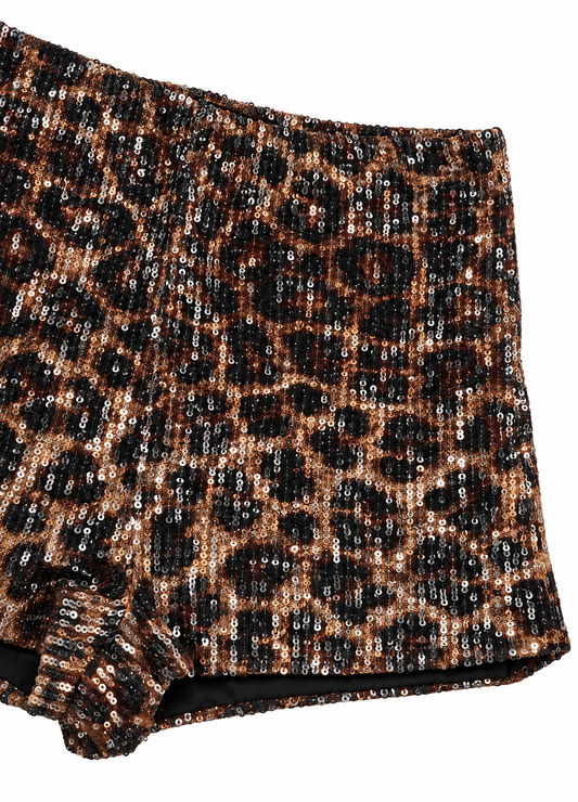 Pantaloncino maculati con paillettes