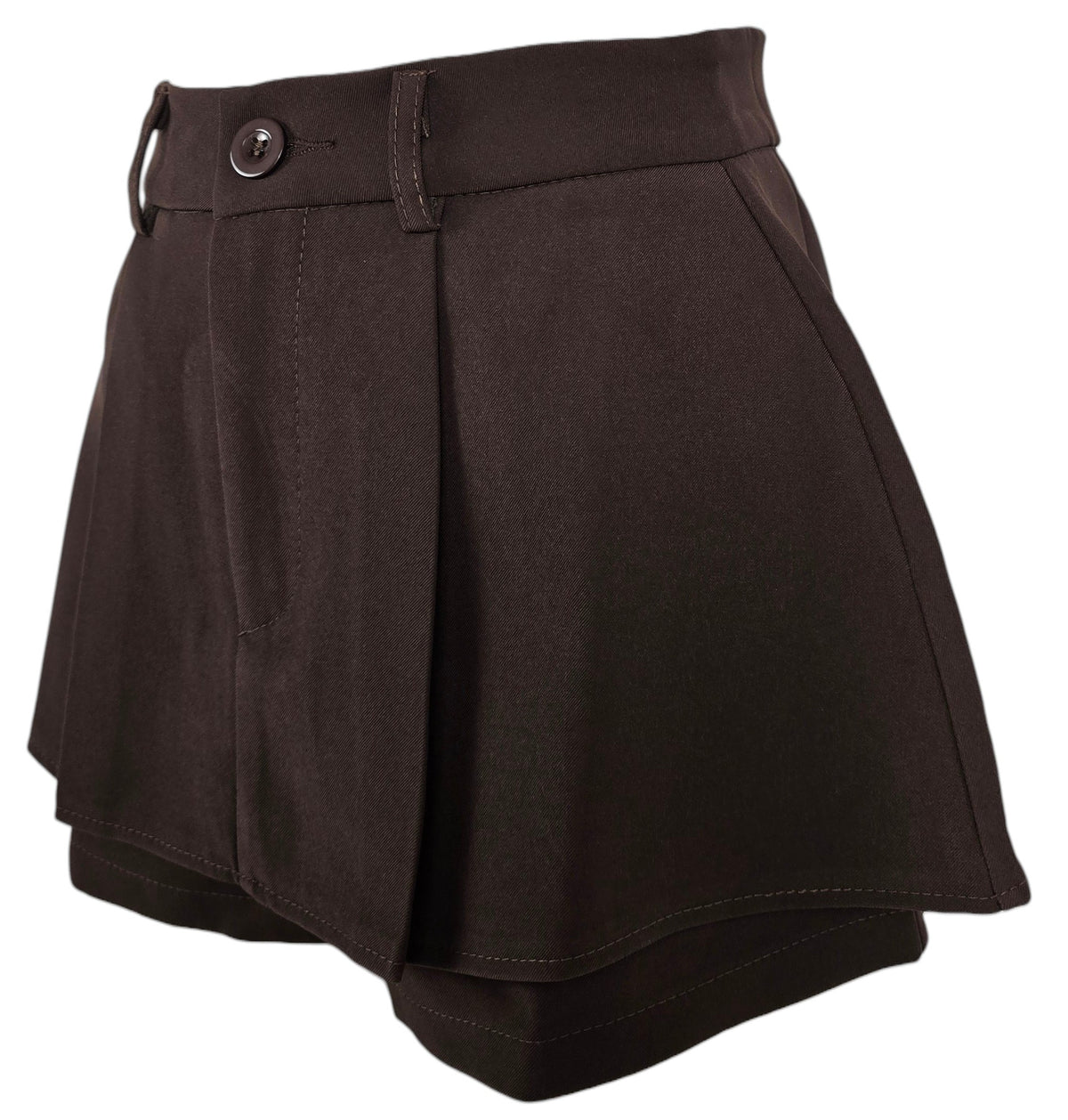 Panta-gonna marroni con pieghe