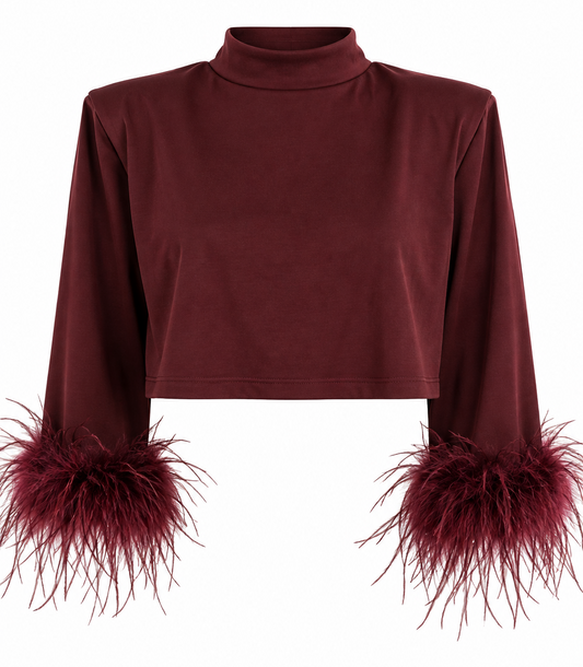 Maglia con piume