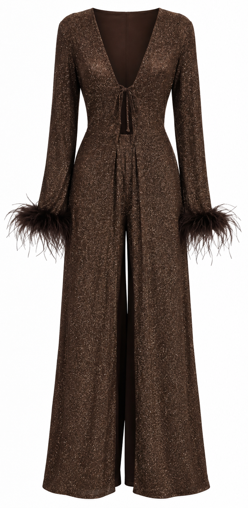 Completo marrone glitterato