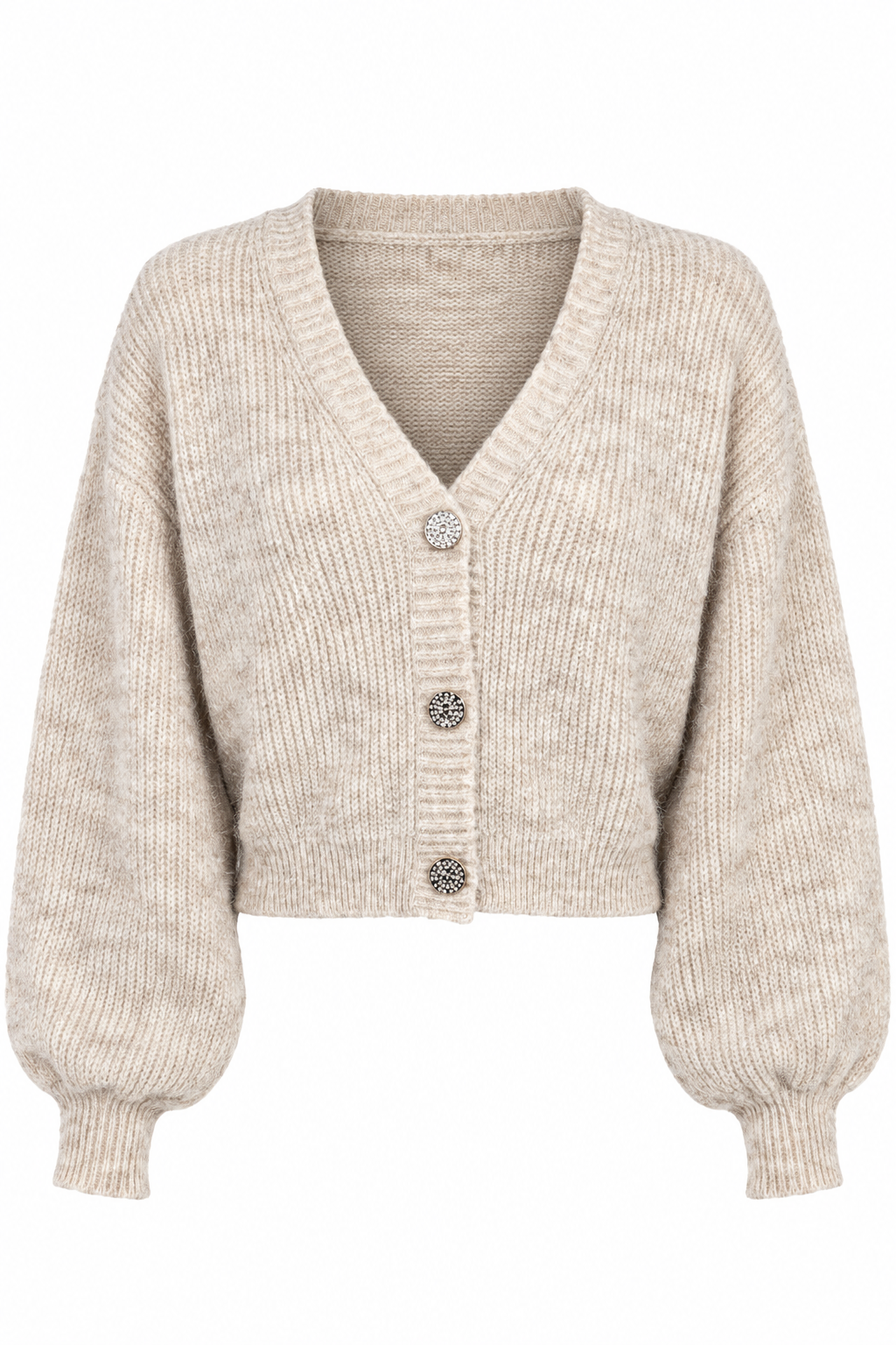 Cardigan panna corto