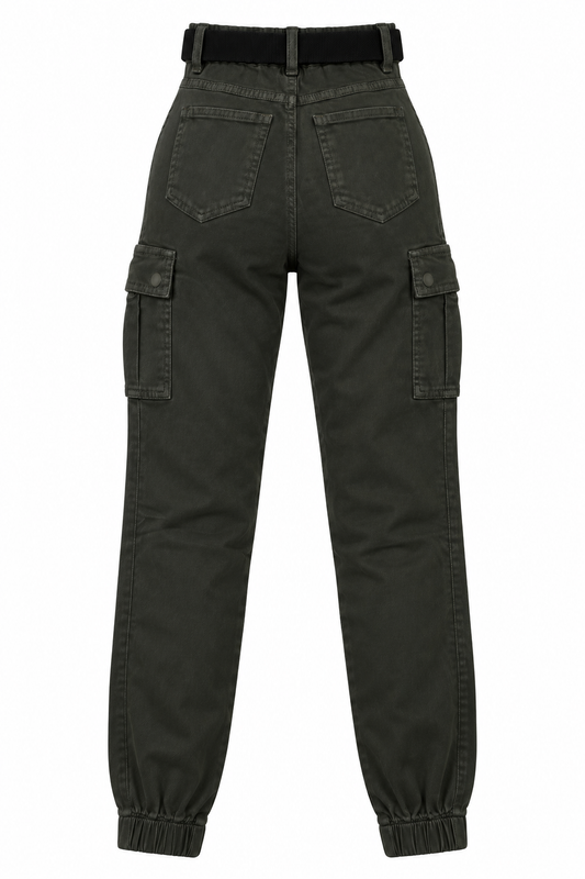 Pantalone cargo verde scuro