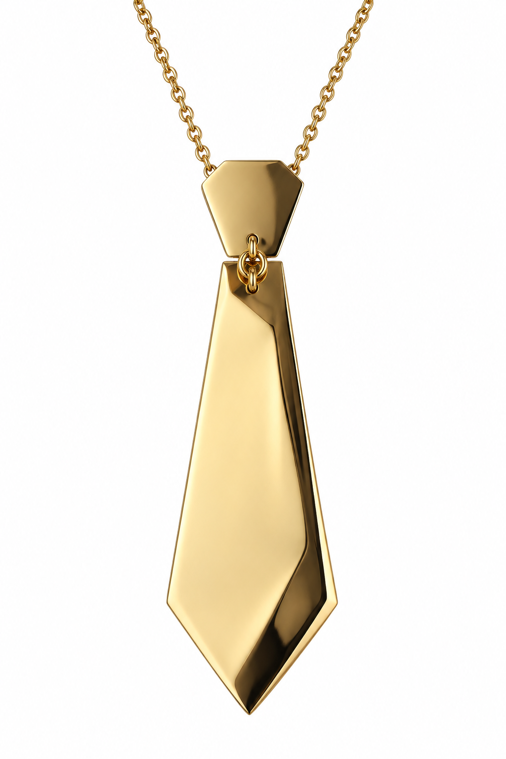 Collana dorata con cravatta