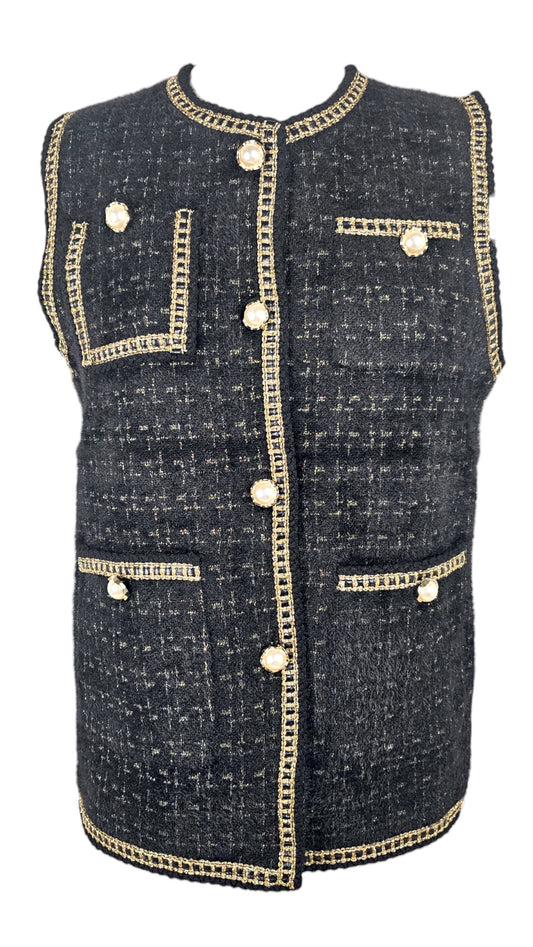 Gilet smanicato in panno