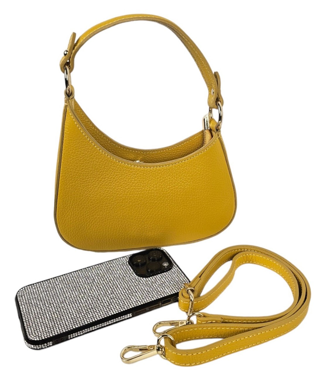Borsa a mano in vera pelle con tracolla