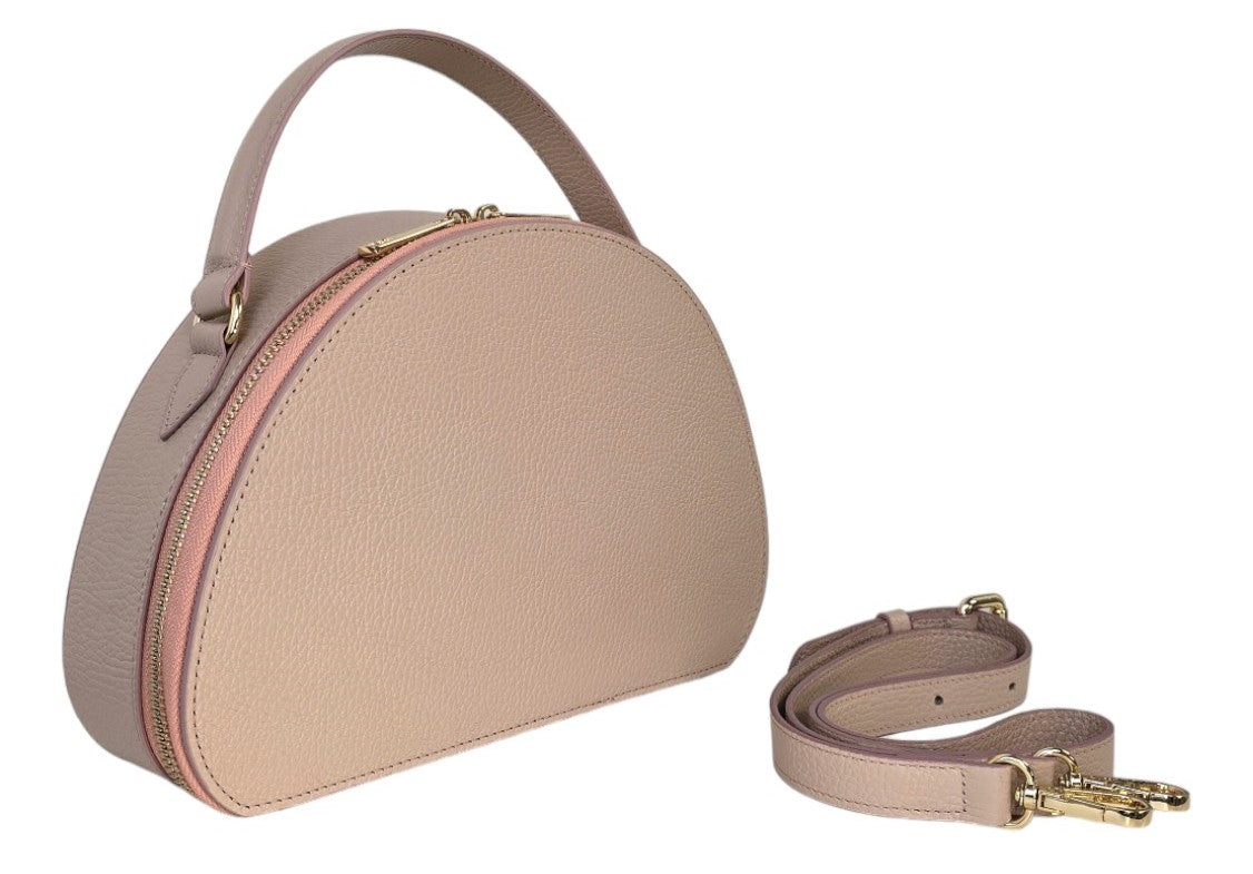 Borsa a mano rigida in pelle