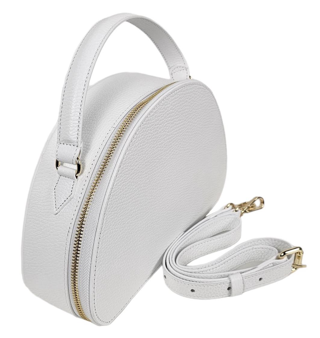 Borsa a mano rigida in pelle