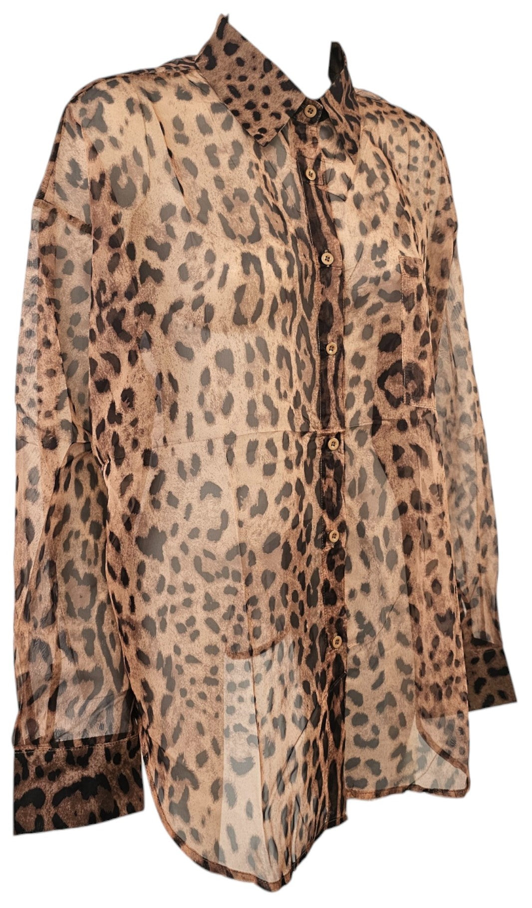 Camicia animalier oversize