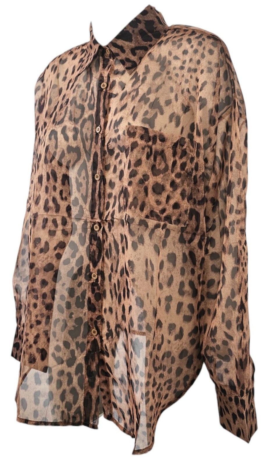 Camicia animalier oversize