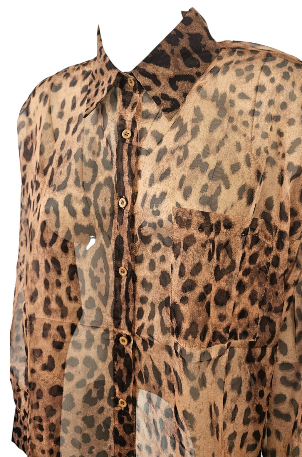 Camicia animalier oversize