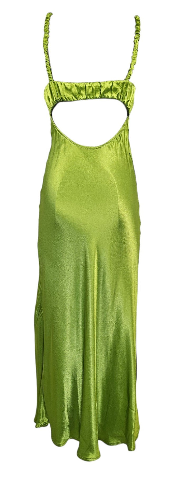 Abito elegante in raso verde