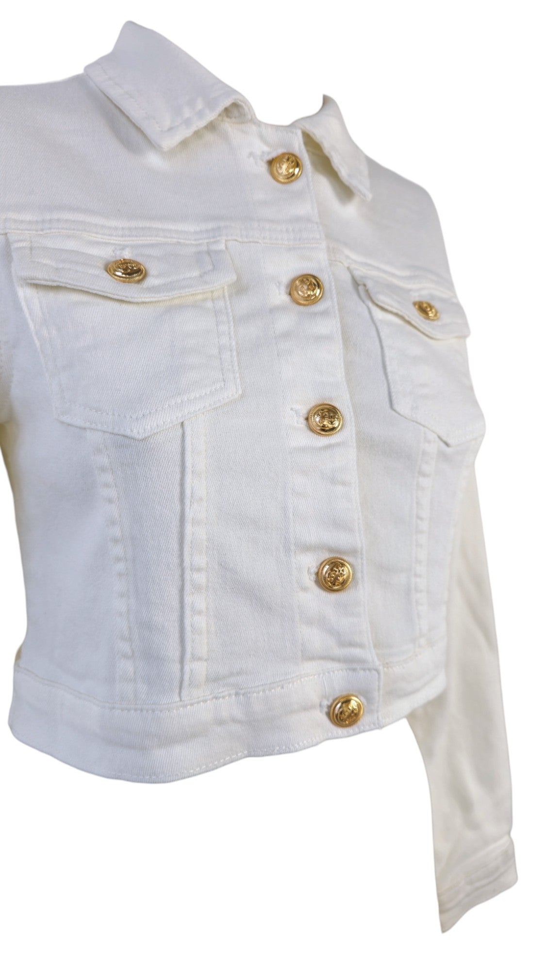 Giacca, giubbino Jeans bianco