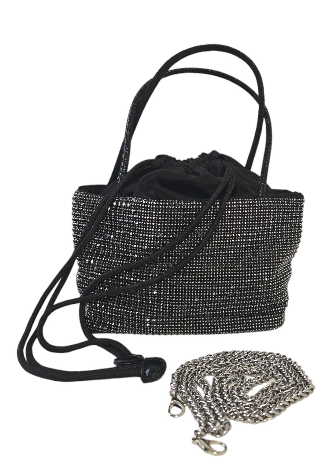 Borsa nera con strass