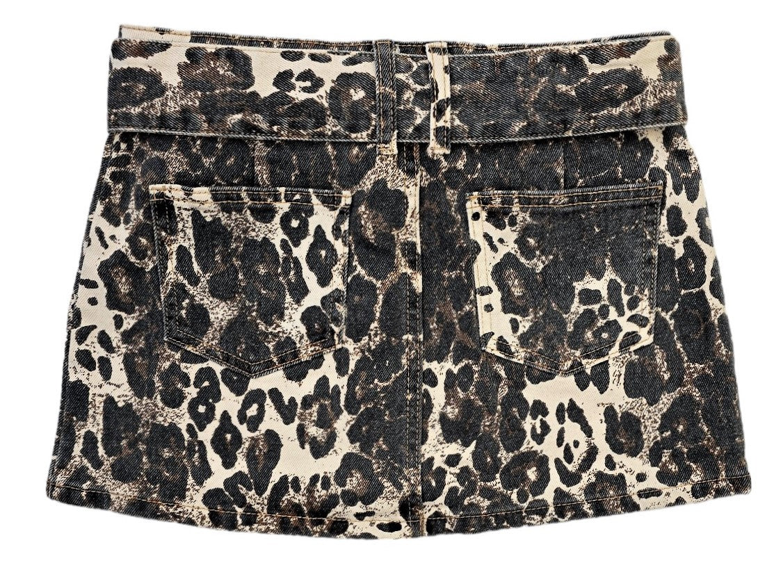 Minigonna Jeans animalier