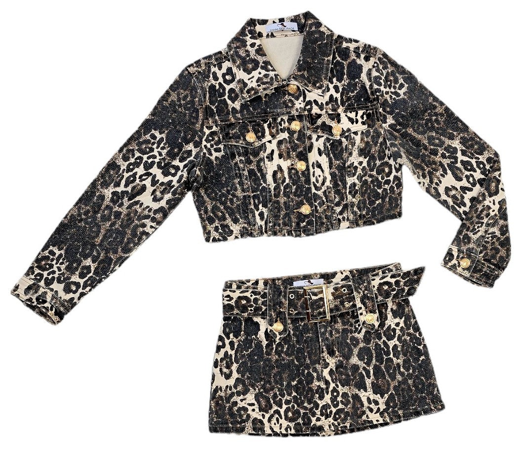 Minigonna Jeans animalier