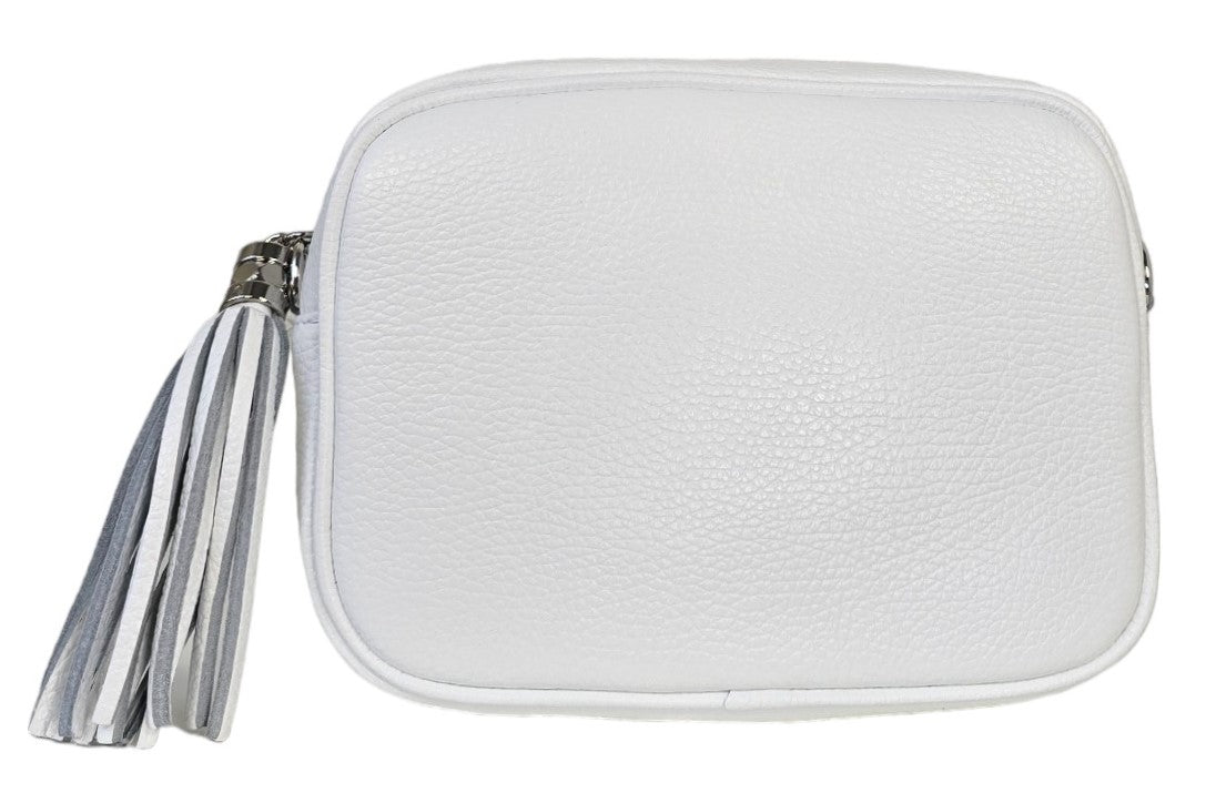 Borsa in pelle bianca